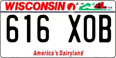 WI license plate 616XOB