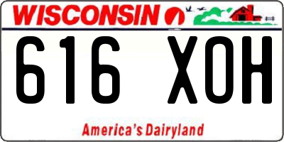 WI license plate 616XOH