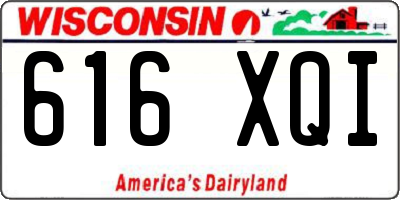 WI license plate 616XQI