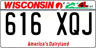 WI license plate 616XQJ
