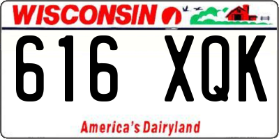 WI license plate 616XQK