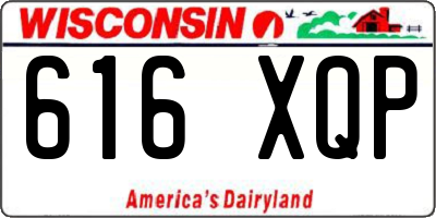WI license plate 616XQP