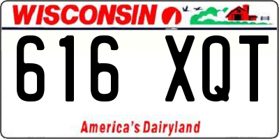 WI license plate 616XQT