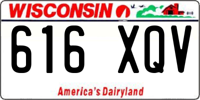 WI license plate 616XQV