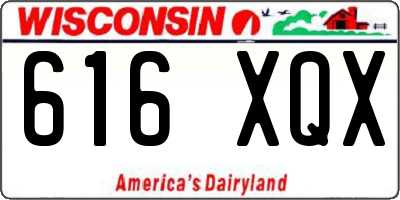 WI license plate 616XQX