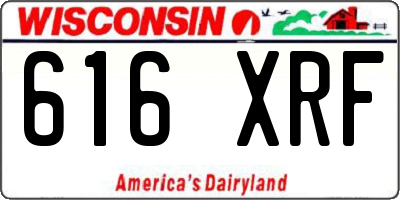 WI license plate 616XRF