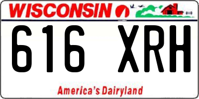 WI license plate 616XRH