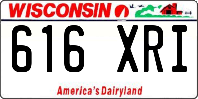 WI license plate 616XRI
