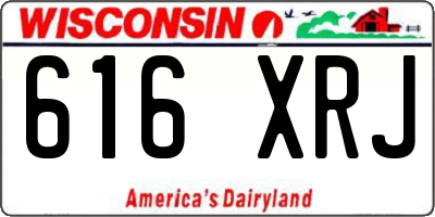WI license plate 616XRJ
