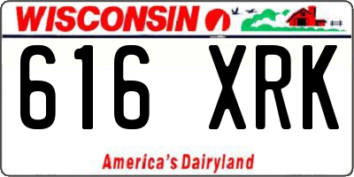 WI license plate 616XRK