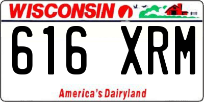 WI license plate 616XRM