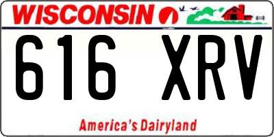 WI license plate 616XRV