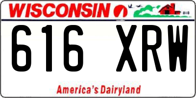 WI license plate 616XRW