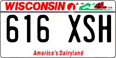 WI license plate 616XSH