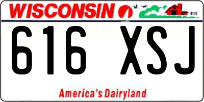 WI license plate 616XSJ