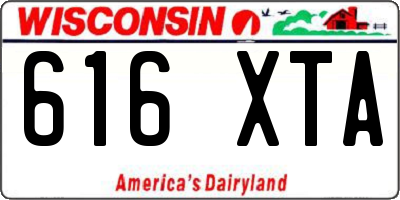 WI license plate 616XTA