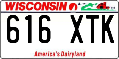 WI license plate 616XTK