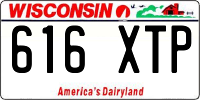 WI license plate 616XTP