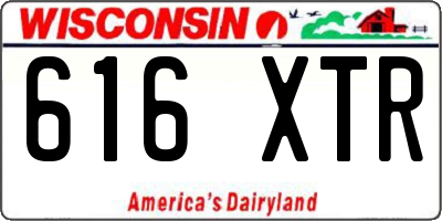 WI license plate 616XTR