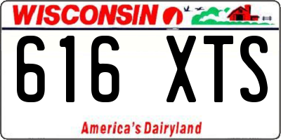 WI license plate 616XTS