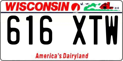 WI license plate 616XTW