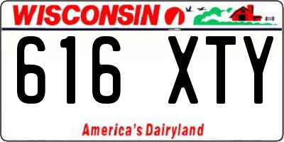 WI license plate 616XTY