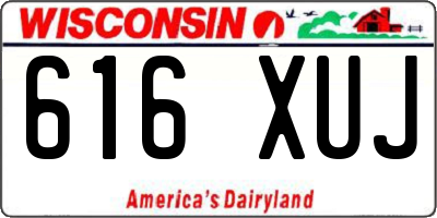 WI license plate 616XUJ