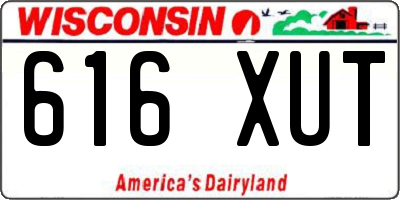 WI license plate 616XUT