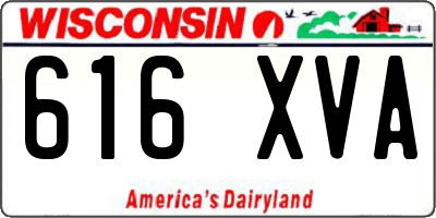WI license plate 616XVA