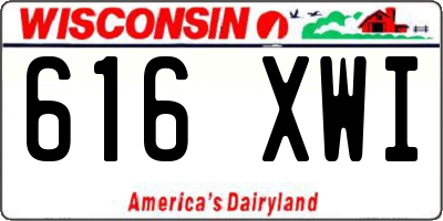 WI license plate 616XWI