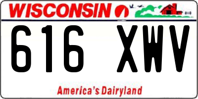 WI license plate 616XWV