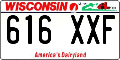 WI license plate 616XXF