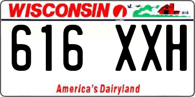 WI license plate 616XXH