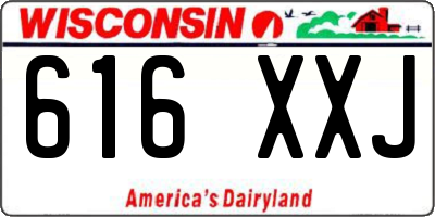 WI license plate 616XXJ