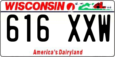 WI license plate 616XXW