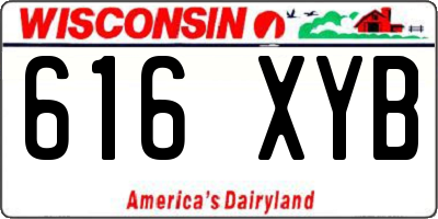 WI license plate 616XYB