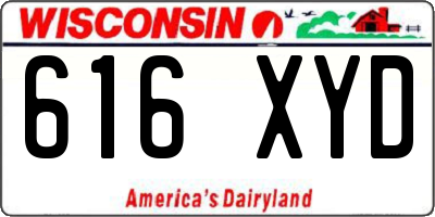 WI license plate 616XYD