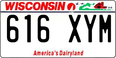 WI license plate 616XYM