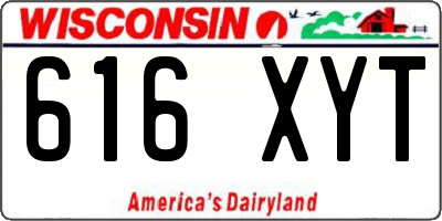 WI license plate 616XYT