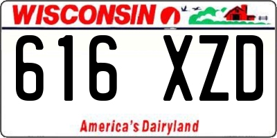 WI license plate 616XZD