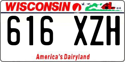 WI license plate 616XZH