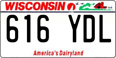 WI license plate 616YDL