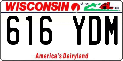 WI license plate 616YDM