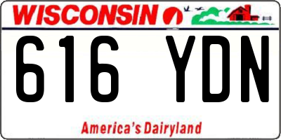 WI license plate 616YDN