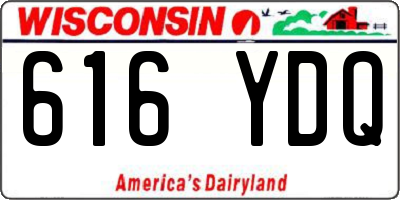 WI license plate 616YDQ