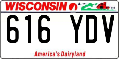 WI license plate 616YDV