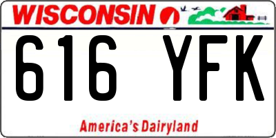 WI license plate 616YFK
