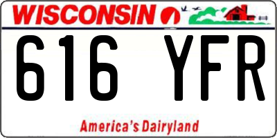 WI license plate 616YFR