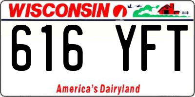 WI license plate 616YFT