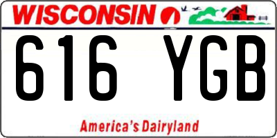 WI license plate 616YGB